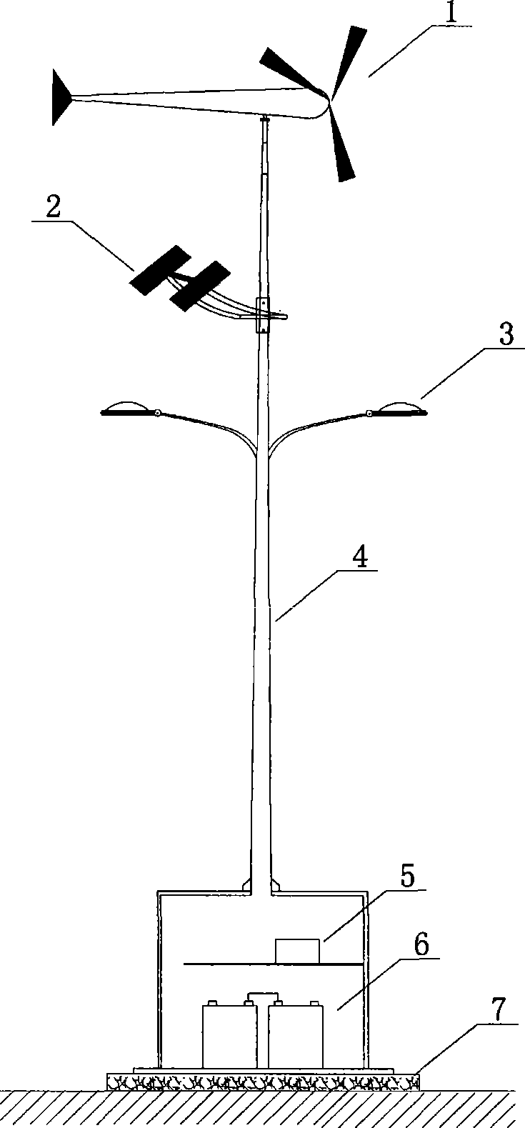 Wind light complementary road lamp intelligent controller having adaptive adjustment capability