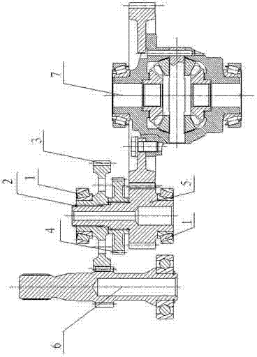 Electric vehicle reducer gear shaft assembly structure