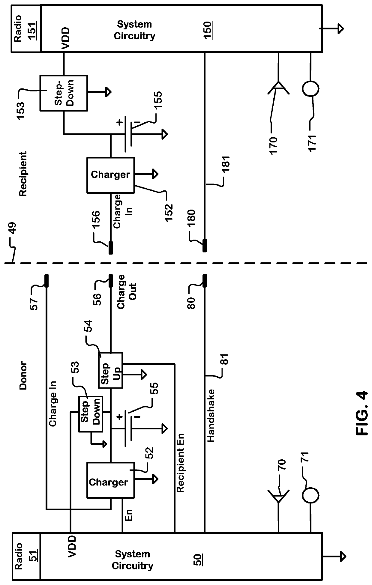 Transfer of Battery Charge from Donor to Recipient Appliance
