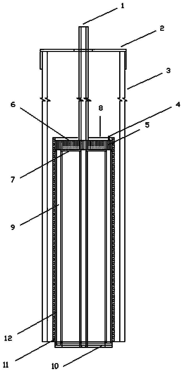 Measuring device for deep subsidence of soil mass and its application method