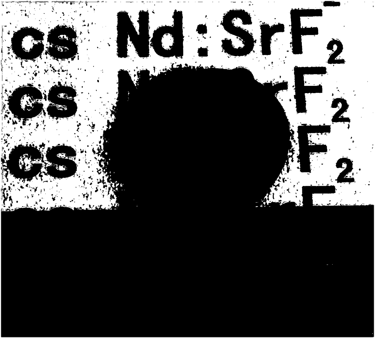 Neodymium-doped strontium fluoride laser transparent ceramic and preparation method thereof