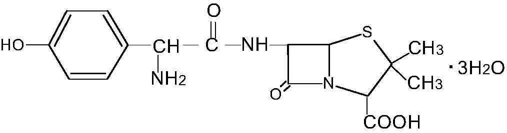 Highly-water-soluble amoxicillin and preparation method thereof