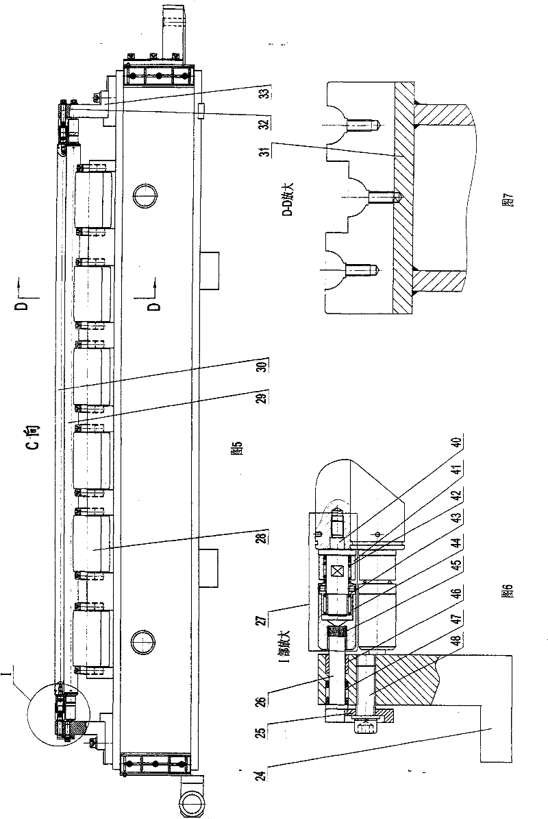 Stretch bending-straightening machine