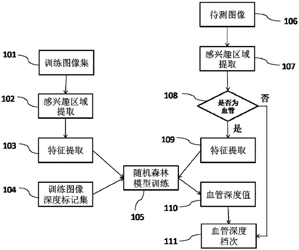 A vein depth recognition method and prompting system