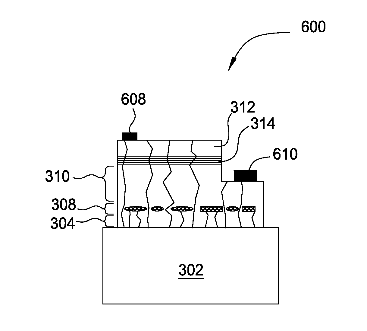 LIGHT-EMITTING DIODE DEVICE STRUCTURE WITH SixNy LAYER