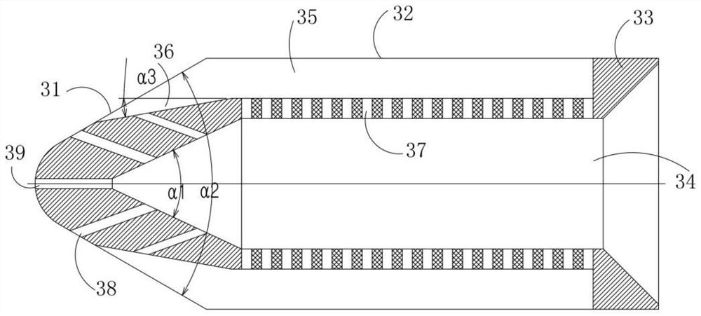 Filtering nozzle