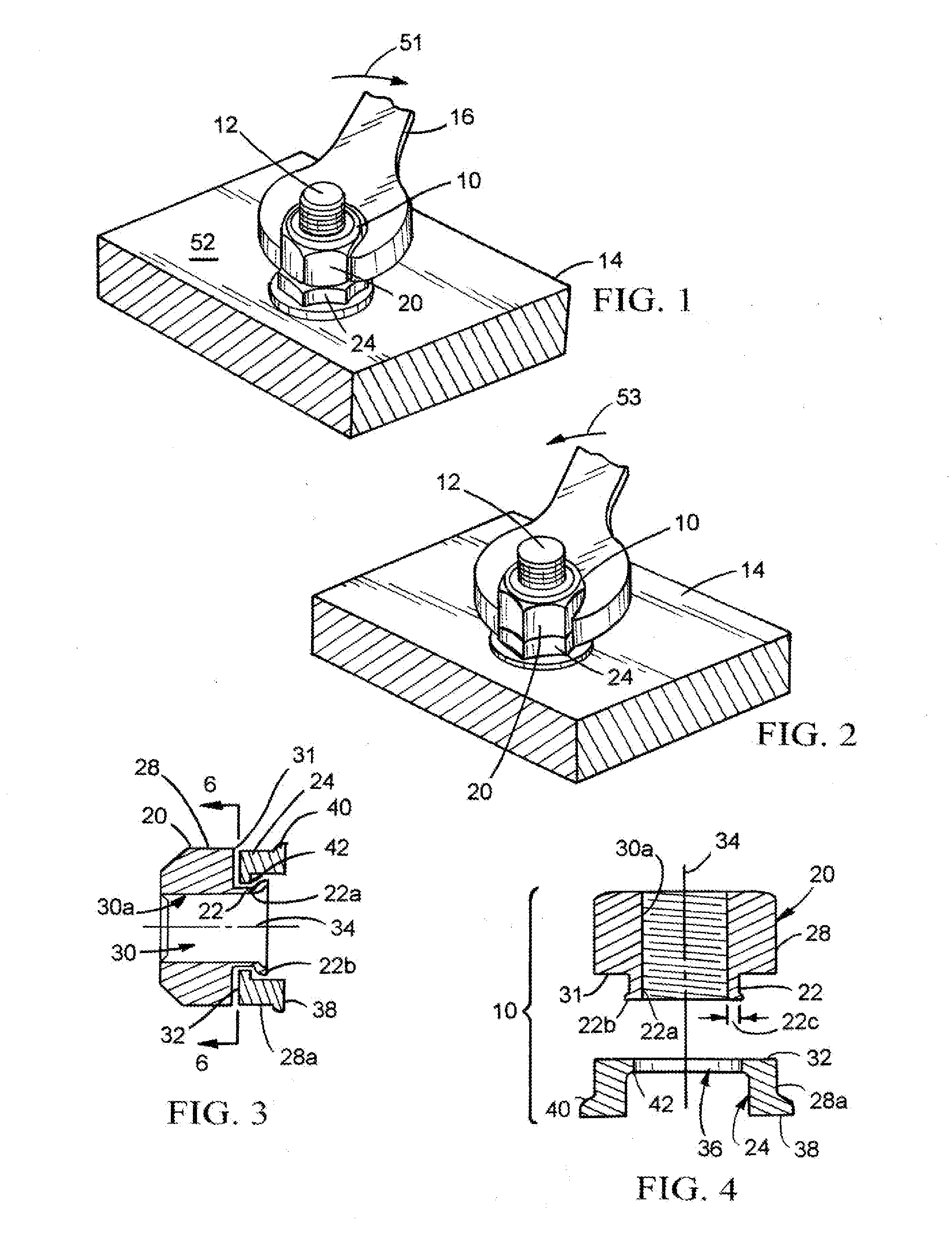 Anti-back-out fastener for applications under vibration