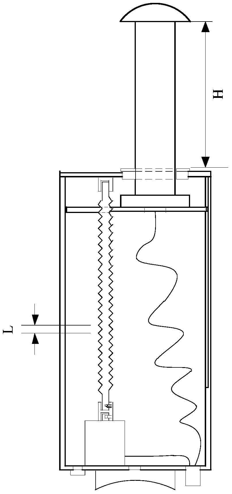 A liftable position indicator light device for underwater robots