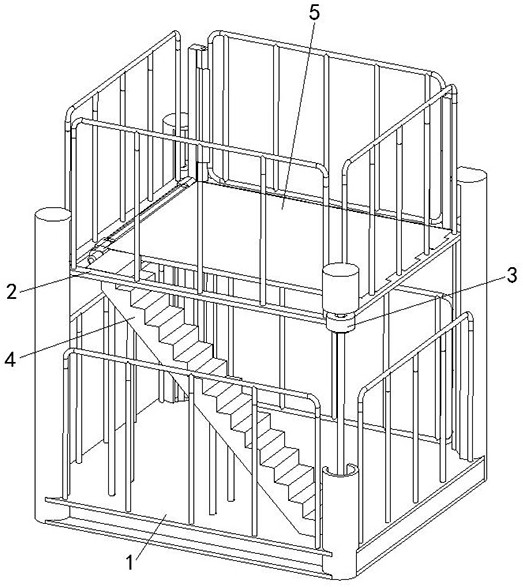 A self-lifting construction elevator cage