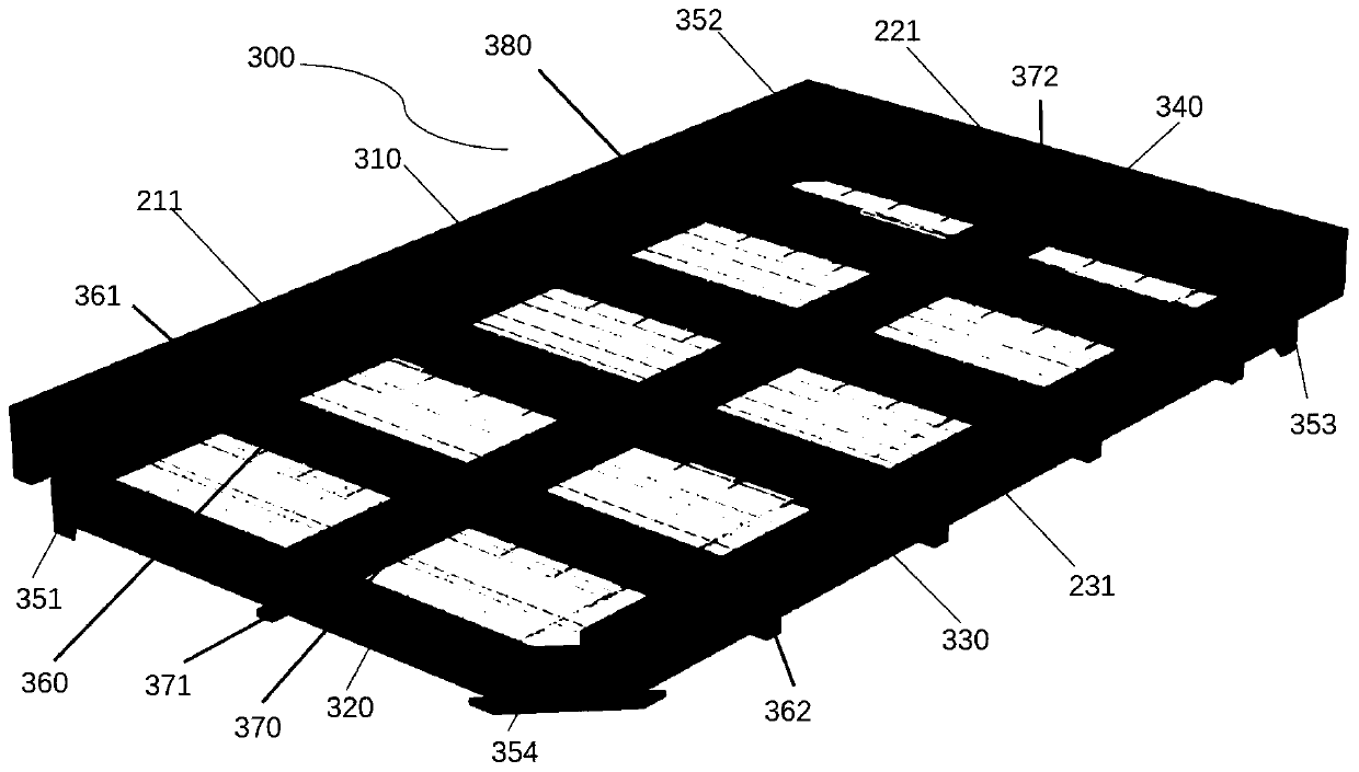Waterproof plate frame integrated floor structure and production method thereof