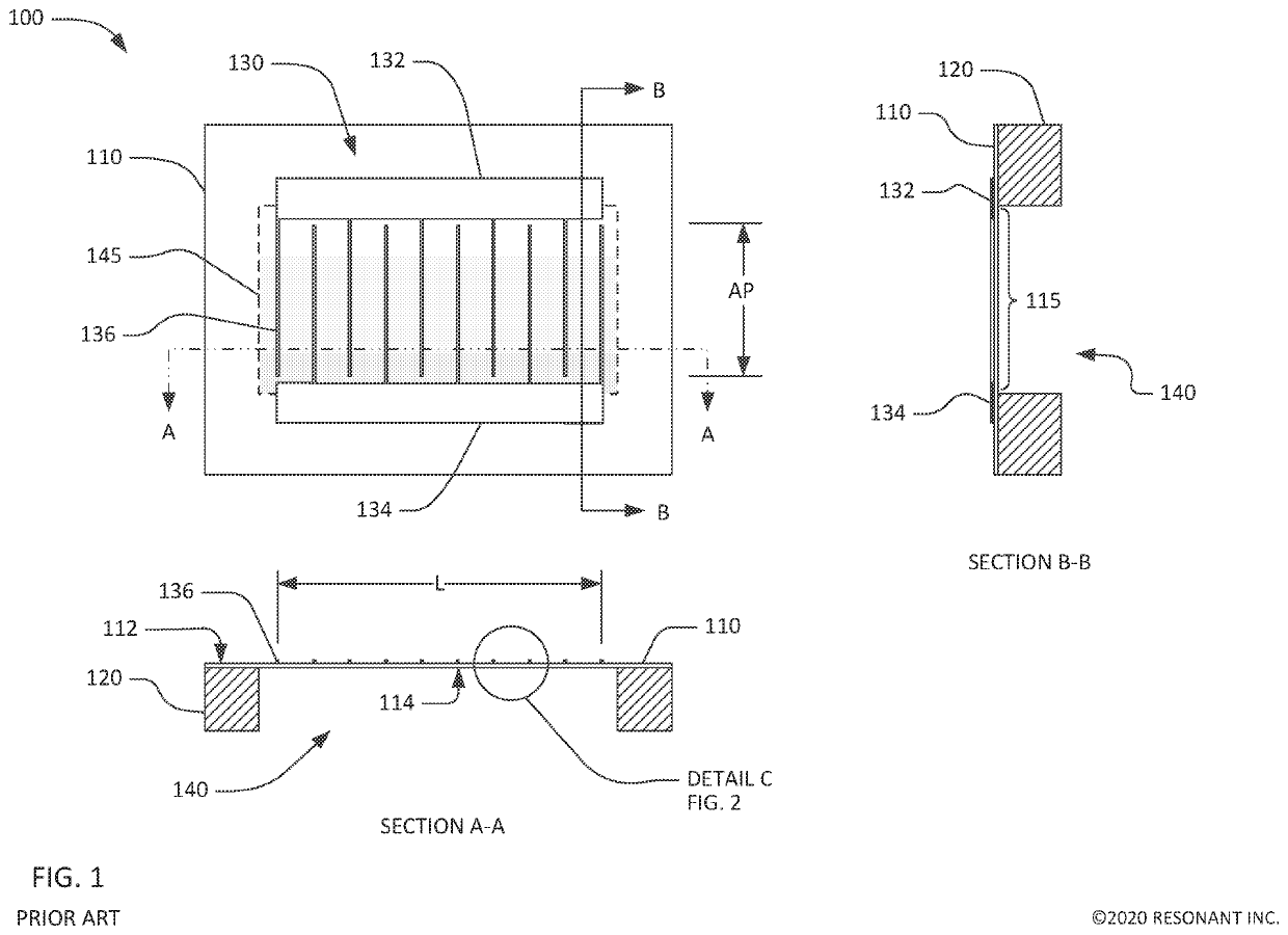 Film bulk acoustic resonator fabrication method with frequency trimming based on electric measurements prior to cavity etch