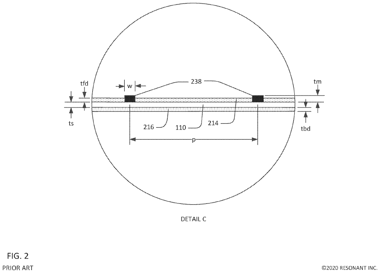 Film bulk acoustic resonator fabrication method with frequency trimming based on electric measurements prior to cavity etch