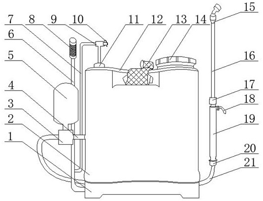 Reliable and durable manual sprayer for animal husbandry meadow