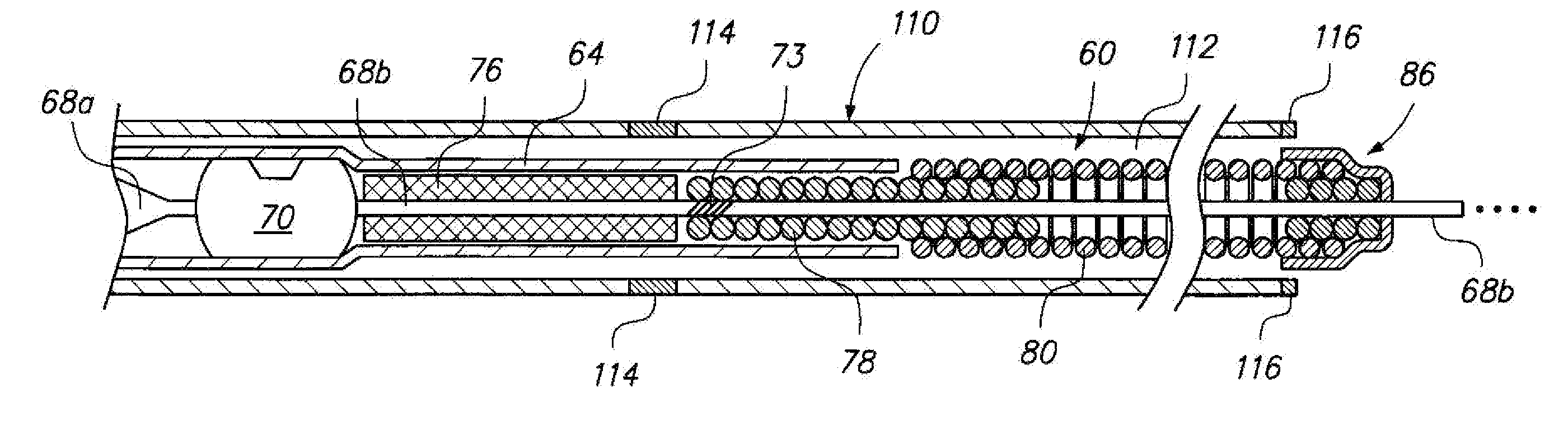 Vaso-occlusive delivery device with kink resistant, flexible distal end