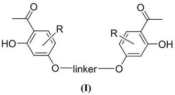 A kind of bis-o-hydroxyacetophenone gemini compound and its preparation method and application