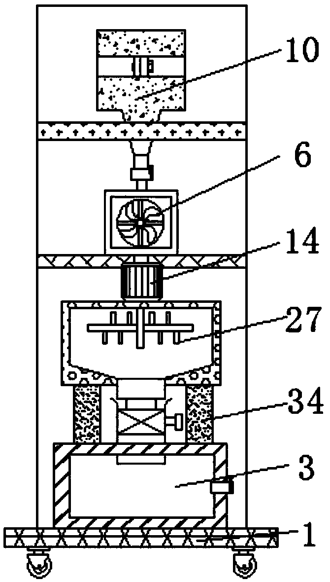 Raw material mixing device with raw material weighing function for electronic product production