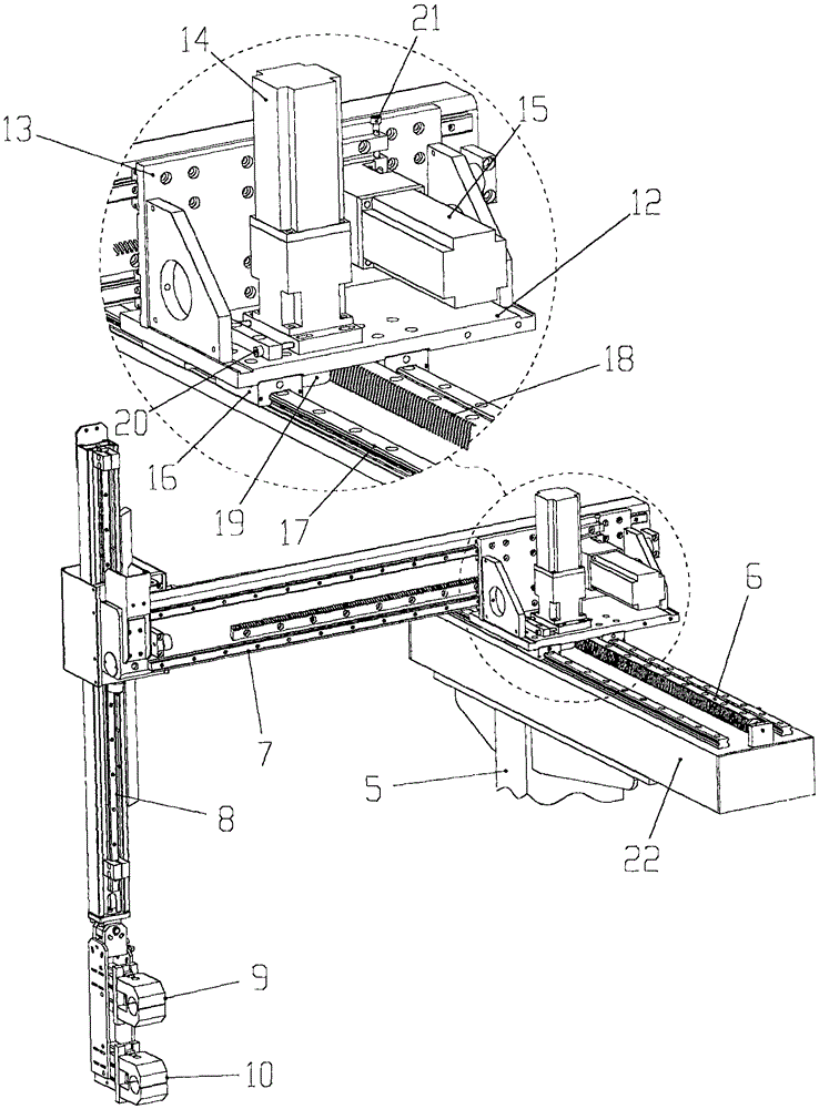 Production assisting robot for numerical control machine tool