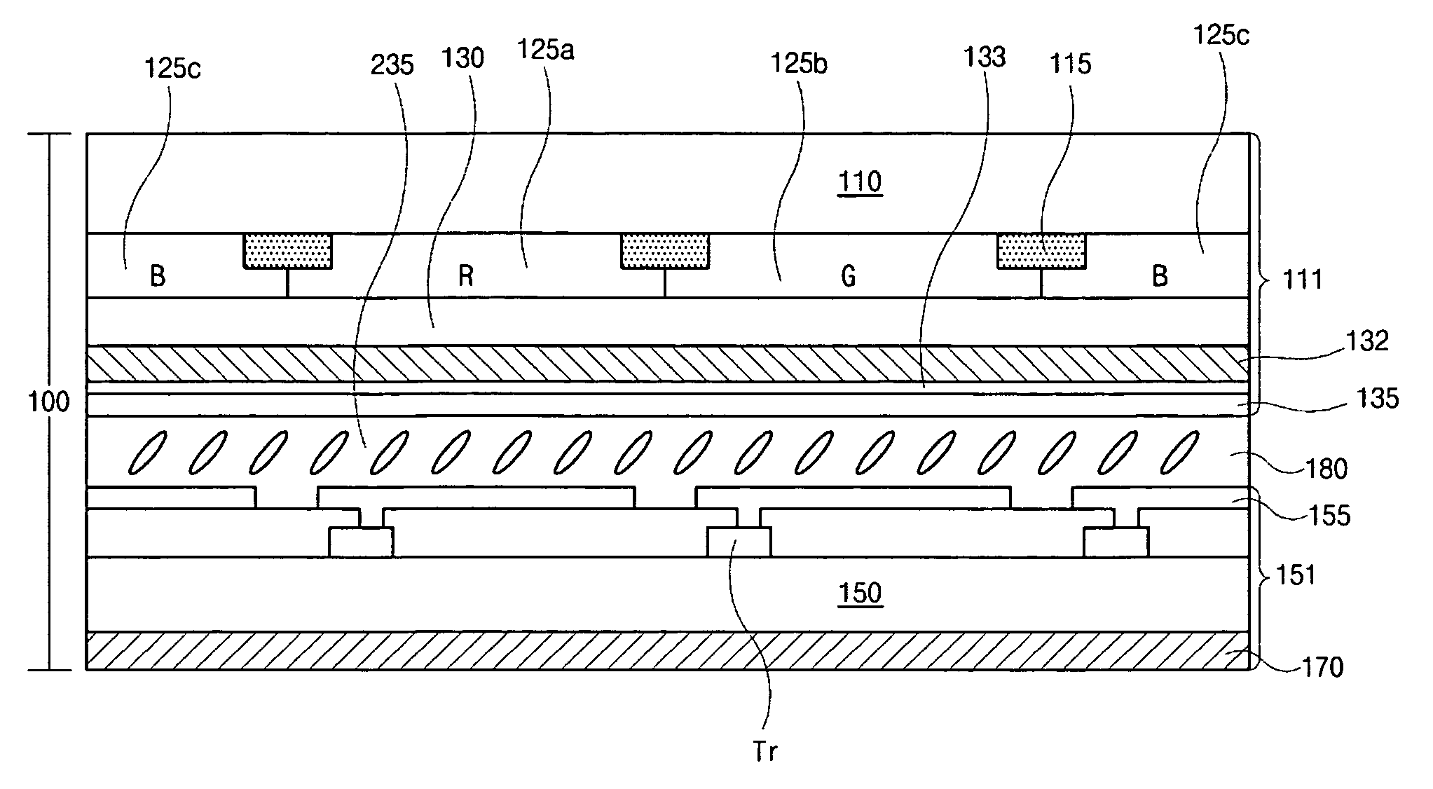 Liquid crystal display device and fabricating method for forming polarizer by depositing, drying and curing lyotropic liquid crystal on color filter pattern