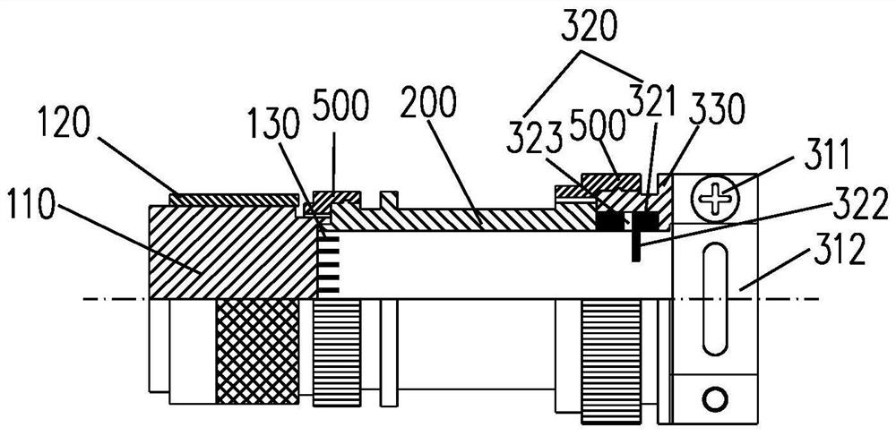 Multi-strand core wire three-section type electric connector and connecting method thereof