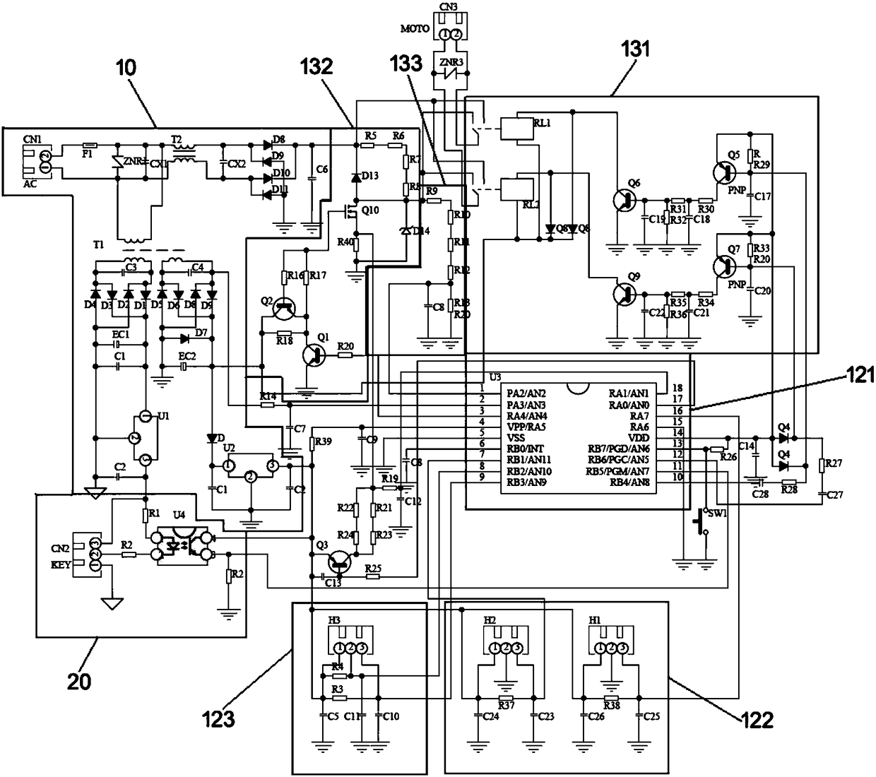 A kind of intelligent switch door storage cabinet and cabinet door switch method