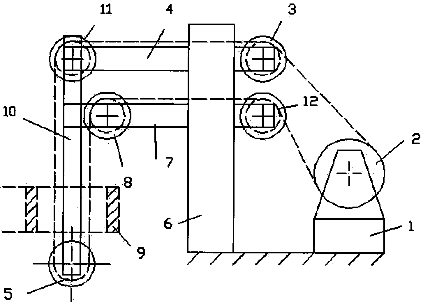 Wire-electrode cutting electromachining machine tool for asymmetrical guide frame notch cutting in series