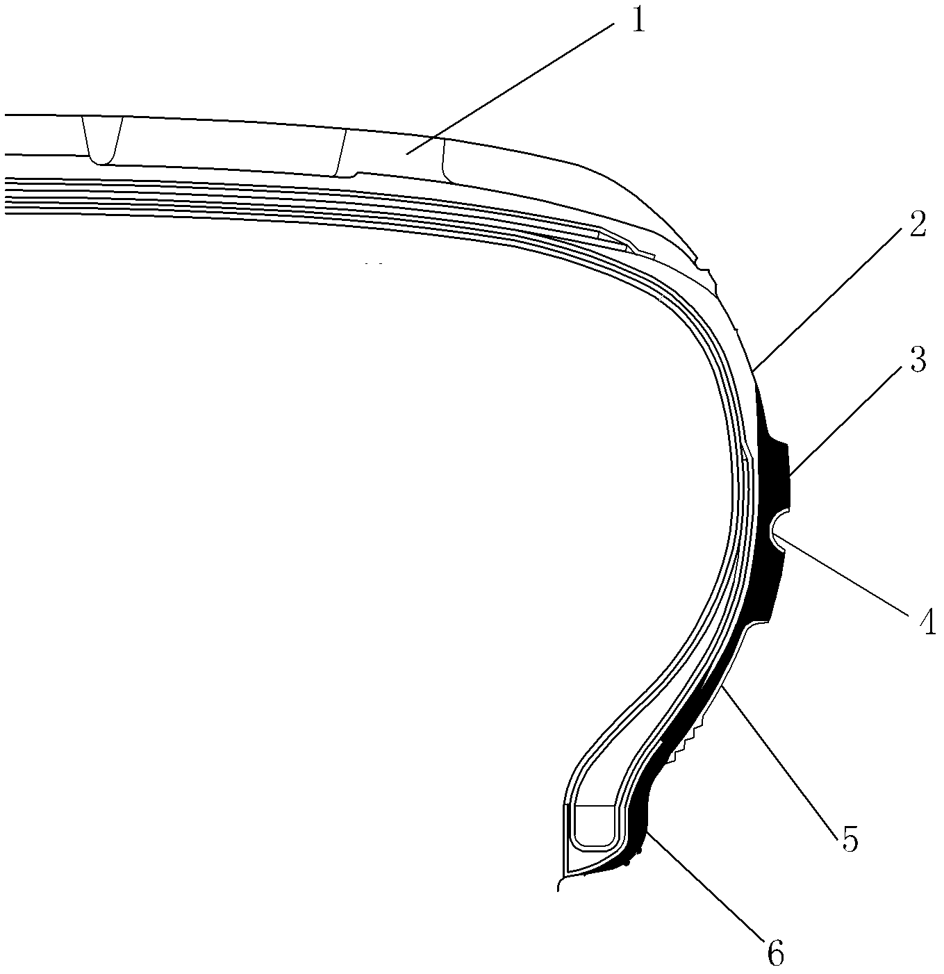 Tire with color pattern and production method thereof