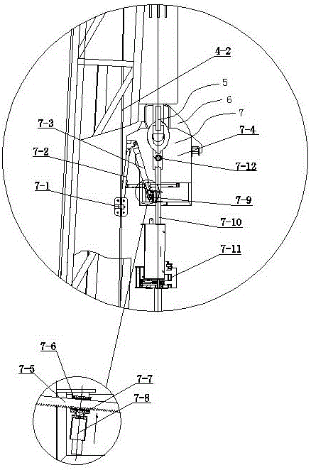 Travelling block big hook floating guiding and lift sub positioning control device of vehicle-mounted workover rig travelling system