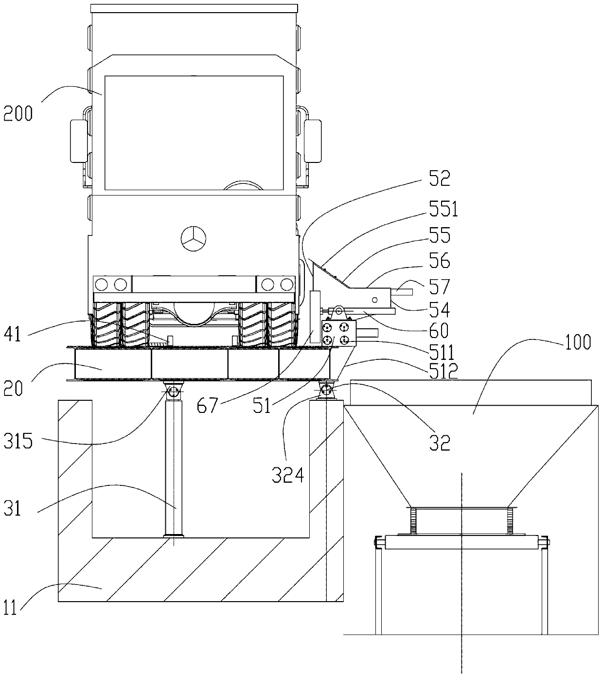 Lateral tilting preventive tipping gear