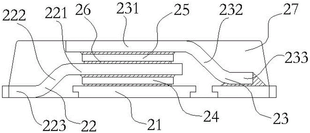 Multi-chip and single-lap stack sandwich package structure with exposed frames and technique for the multi-chip and single-lap stack sandwich package structure