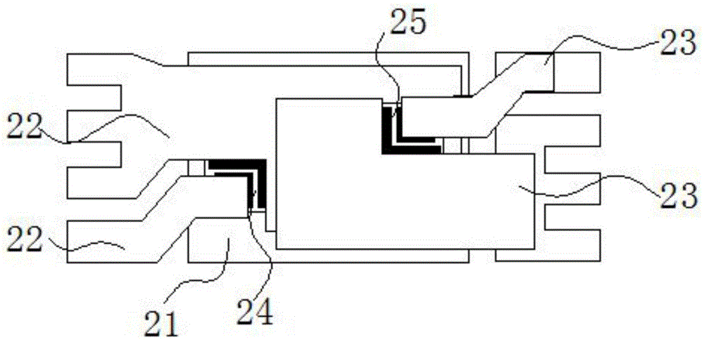 Multi-chip and single-lap stack sandwich package structure with exposed frames and technique for the multi-chip and single-lap stack sandwich package structure