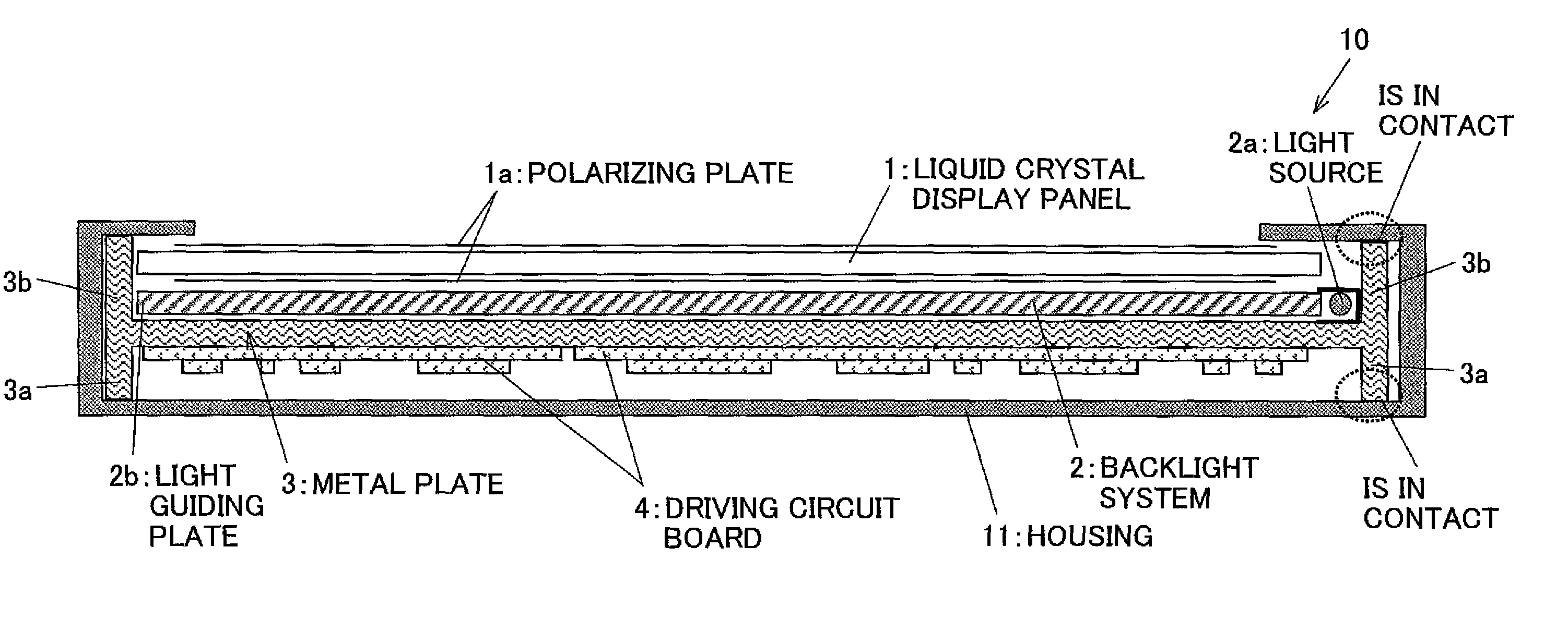 Liquid crystal display device and electronic apparatus provided with same