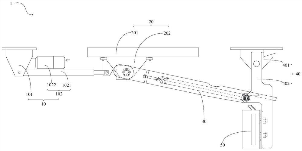 Ballast raking device and long steel rail vehicle set