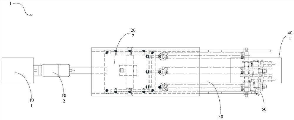 Ballast raking device and long steel rail vehicle set