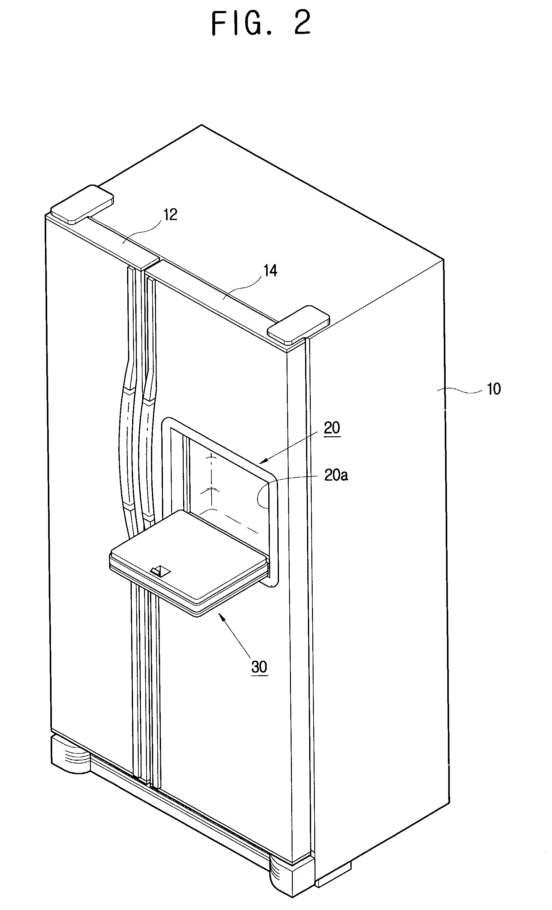 Refrigerator home bar unit door