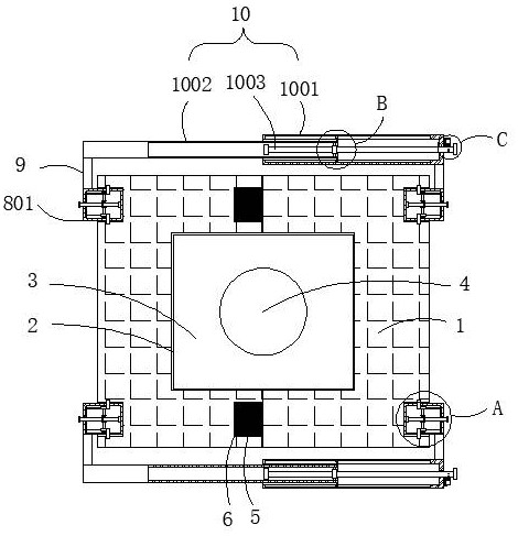 Integral structure of oxygen gun muzzle brick of a non-ferrous smelting furnace