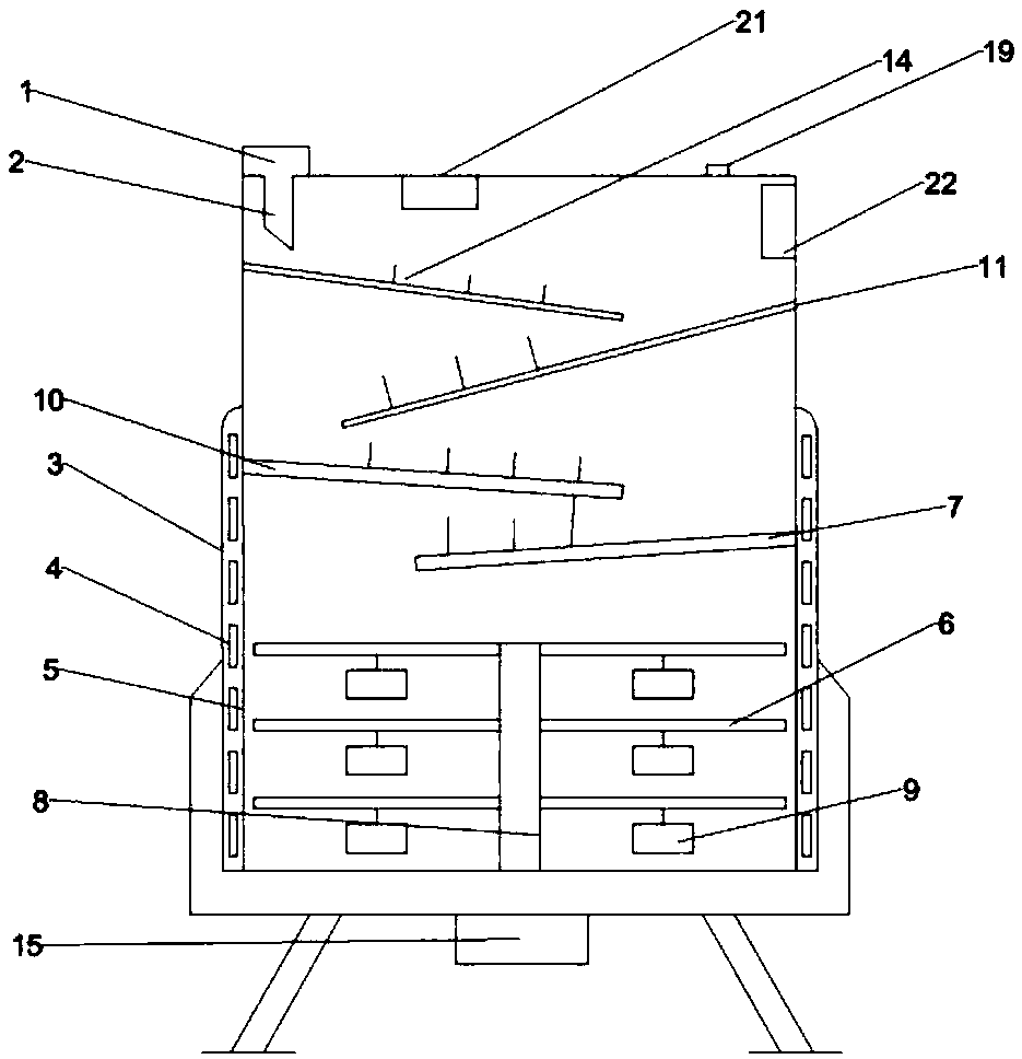 Solid material fermentation device