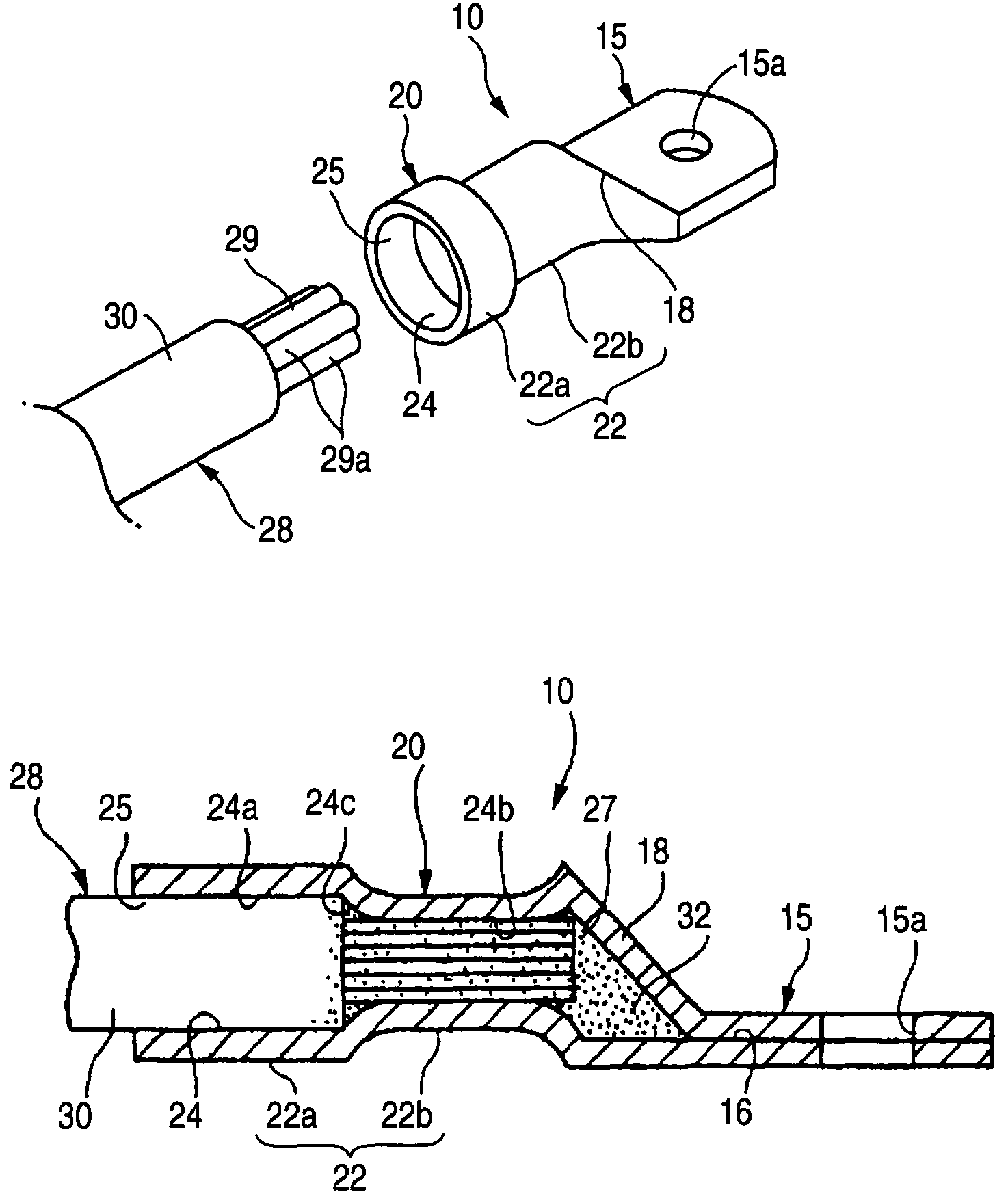 Method of connecting terminal and electric wire