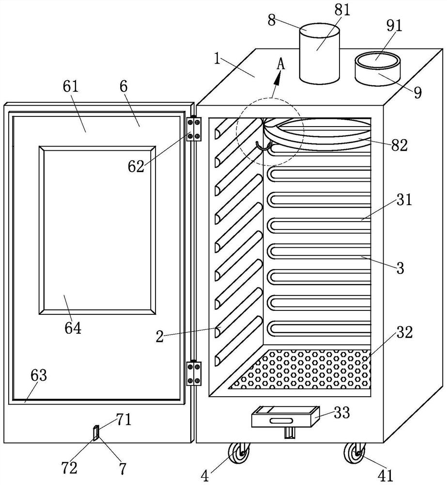 Intelligent disinfection cabinet convenient for taking clothes