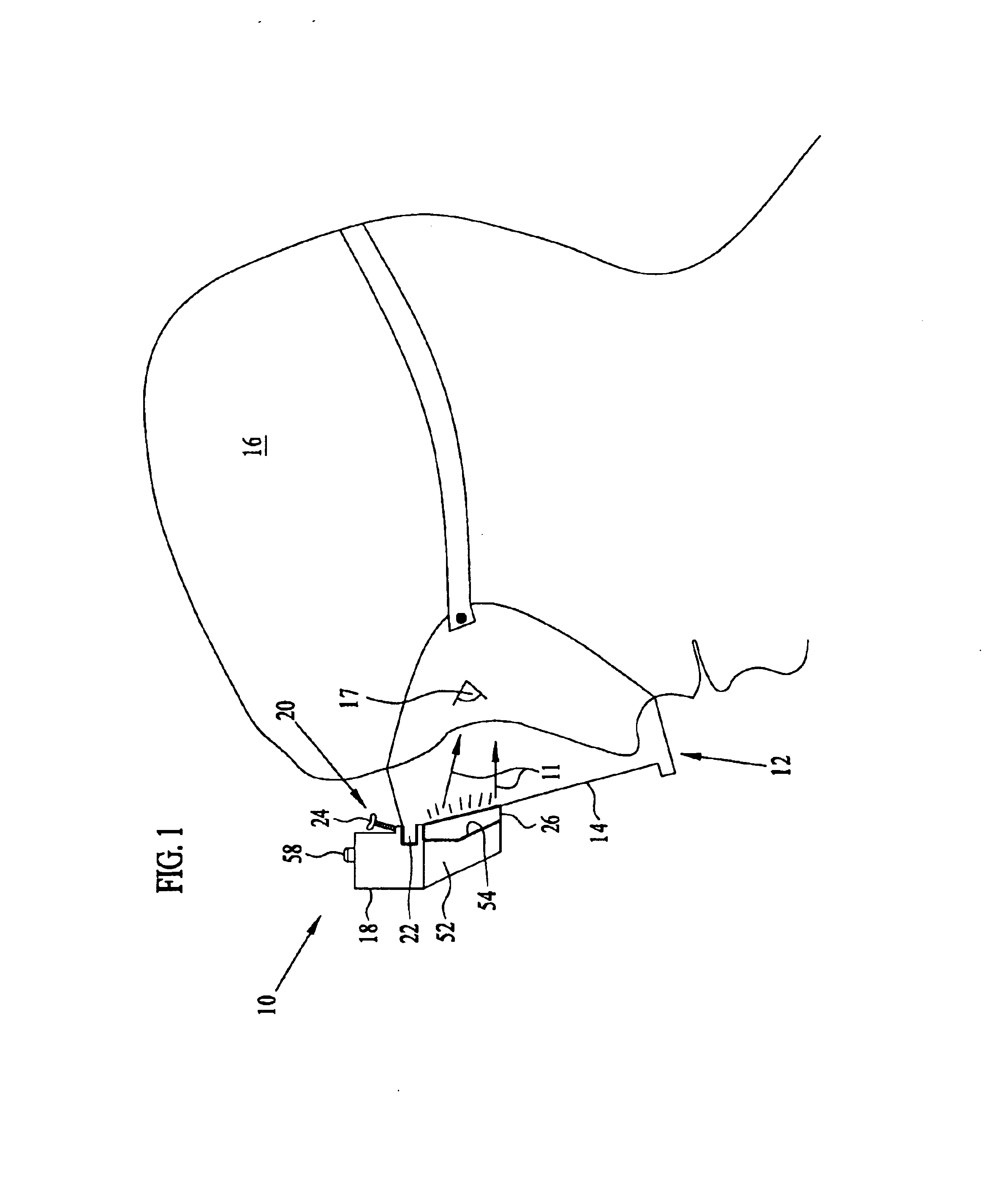 Small head-mounted compass system with optical display
