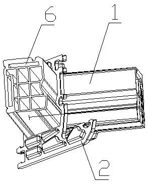 Plastic-steel door and window assembly plug-in connector