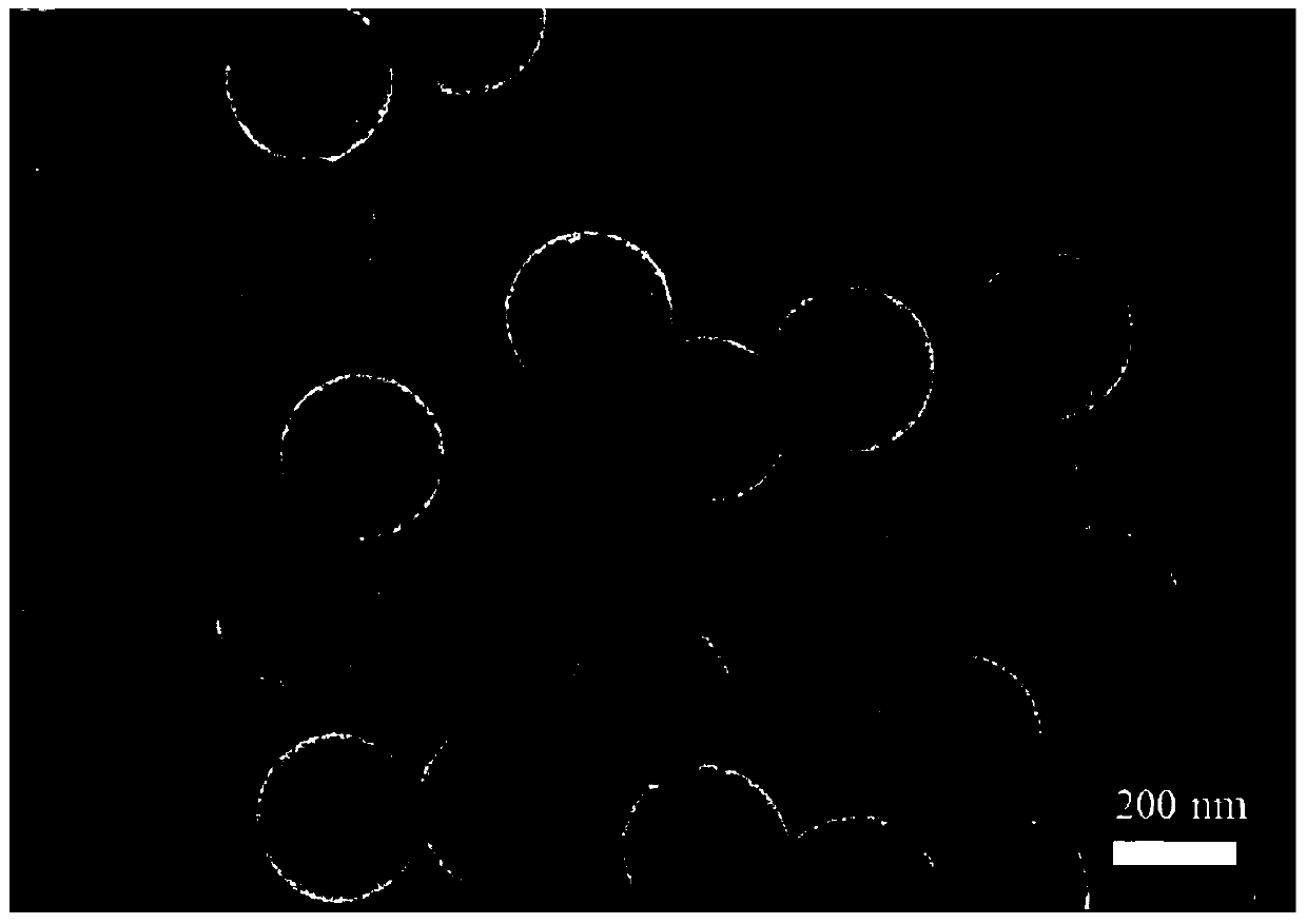 A kind of hollow spherical mesoporous ptau nanomaterial and its preparation method and application