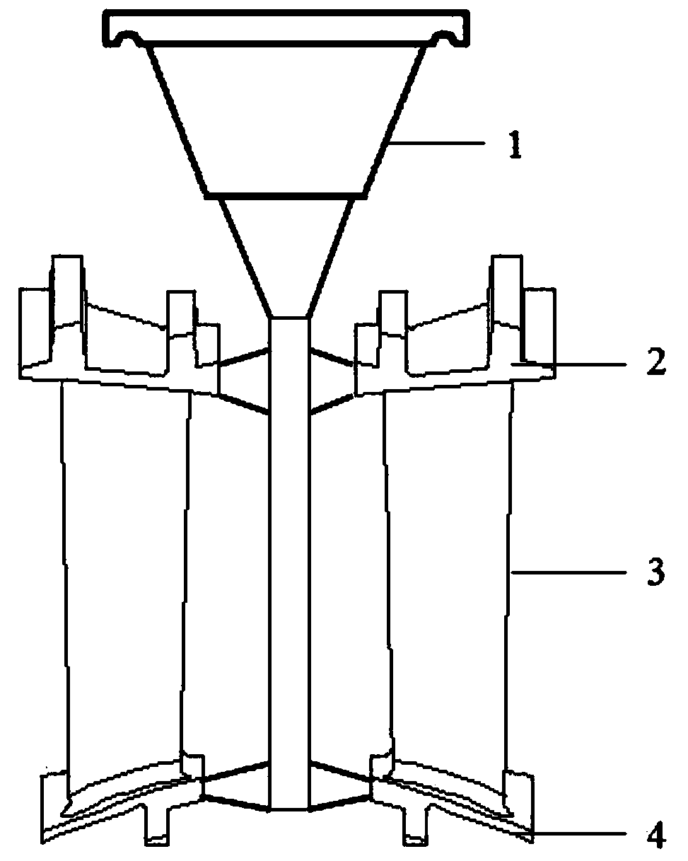 Preparation method of ceramic shell for eliminating thermal joints of conjoined blades