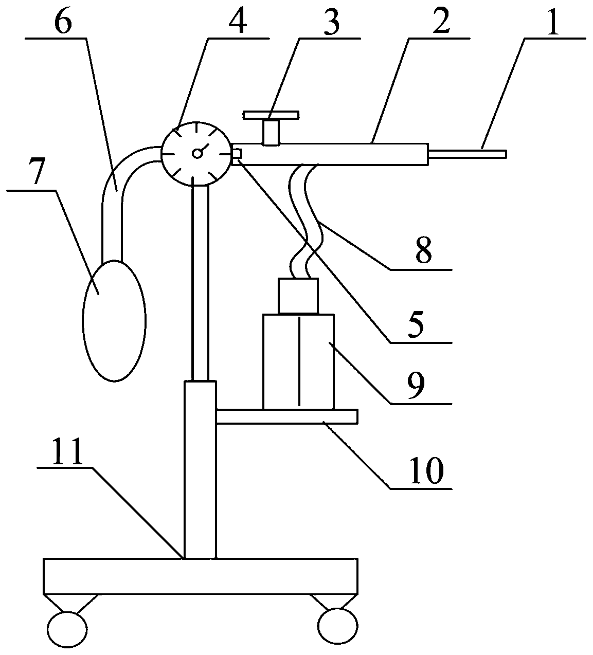 Clinical measuring and sampling device for neurology department