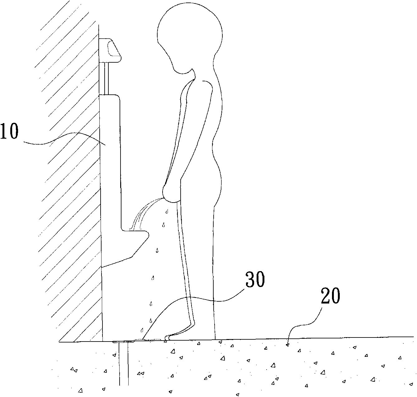 Automatic urinary drop cleaning device