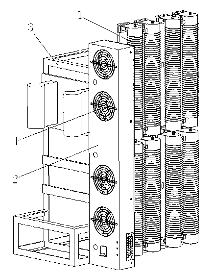 Cooling method and device for secondary resistance-capacitance (RC) network absorber of traction transformer of electric locomotive