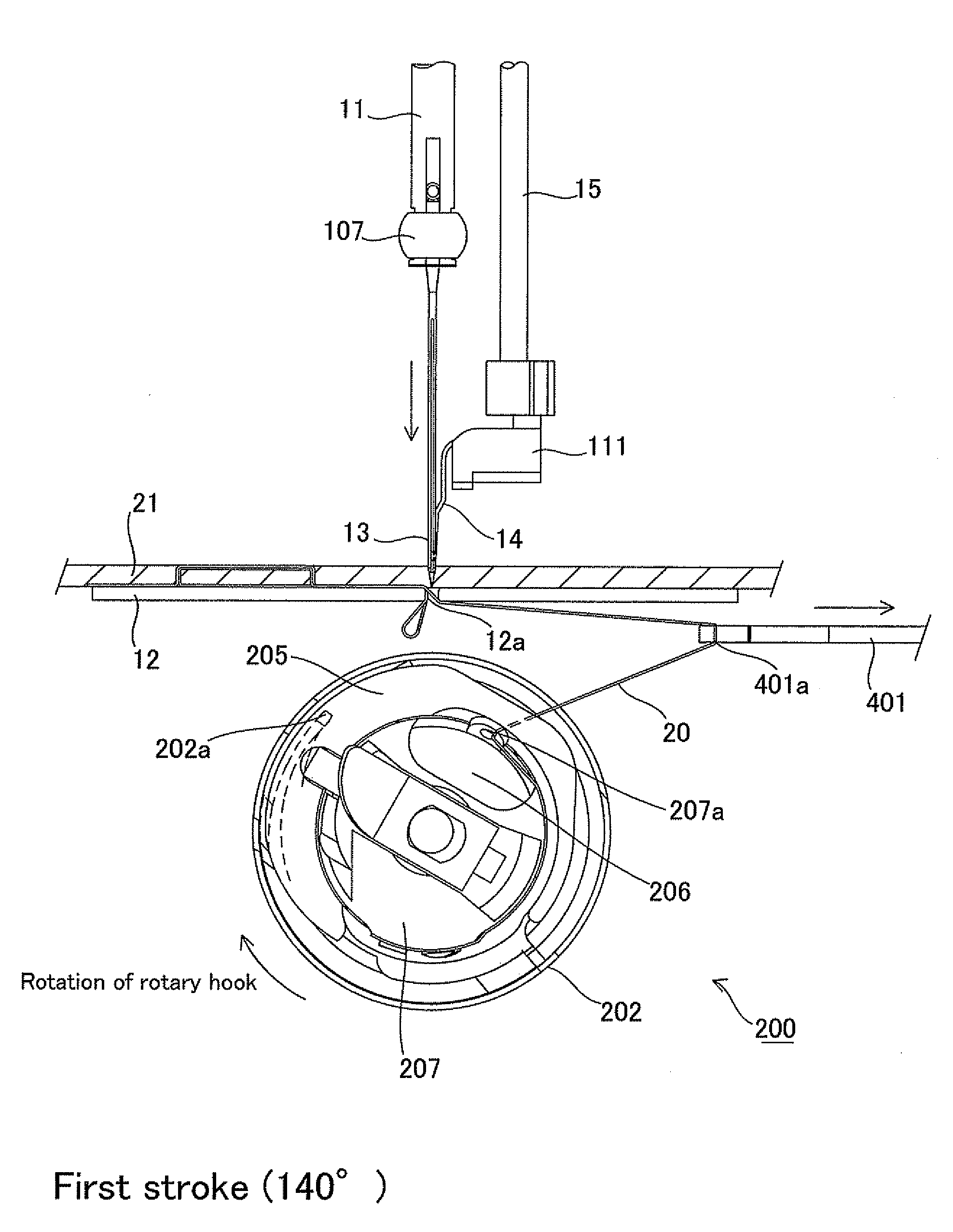 Method and sewing machine for forming single-thread locked handstitches