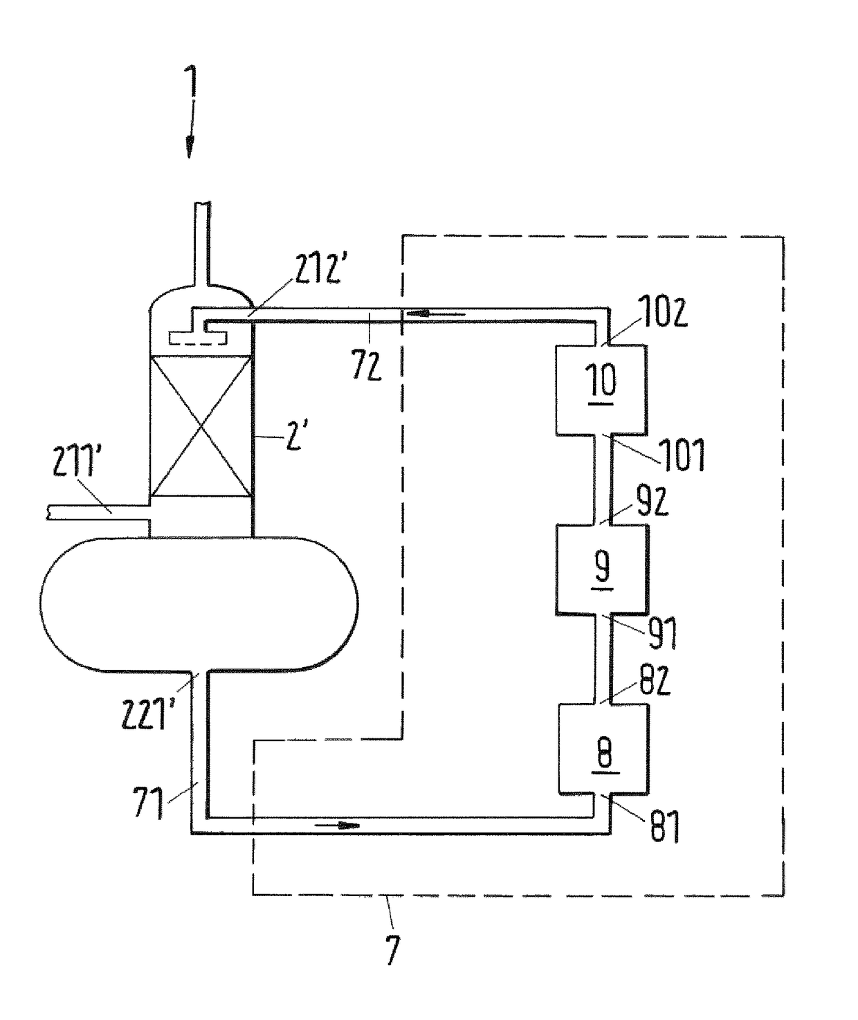 Method for removing an ester from a vapor mixture