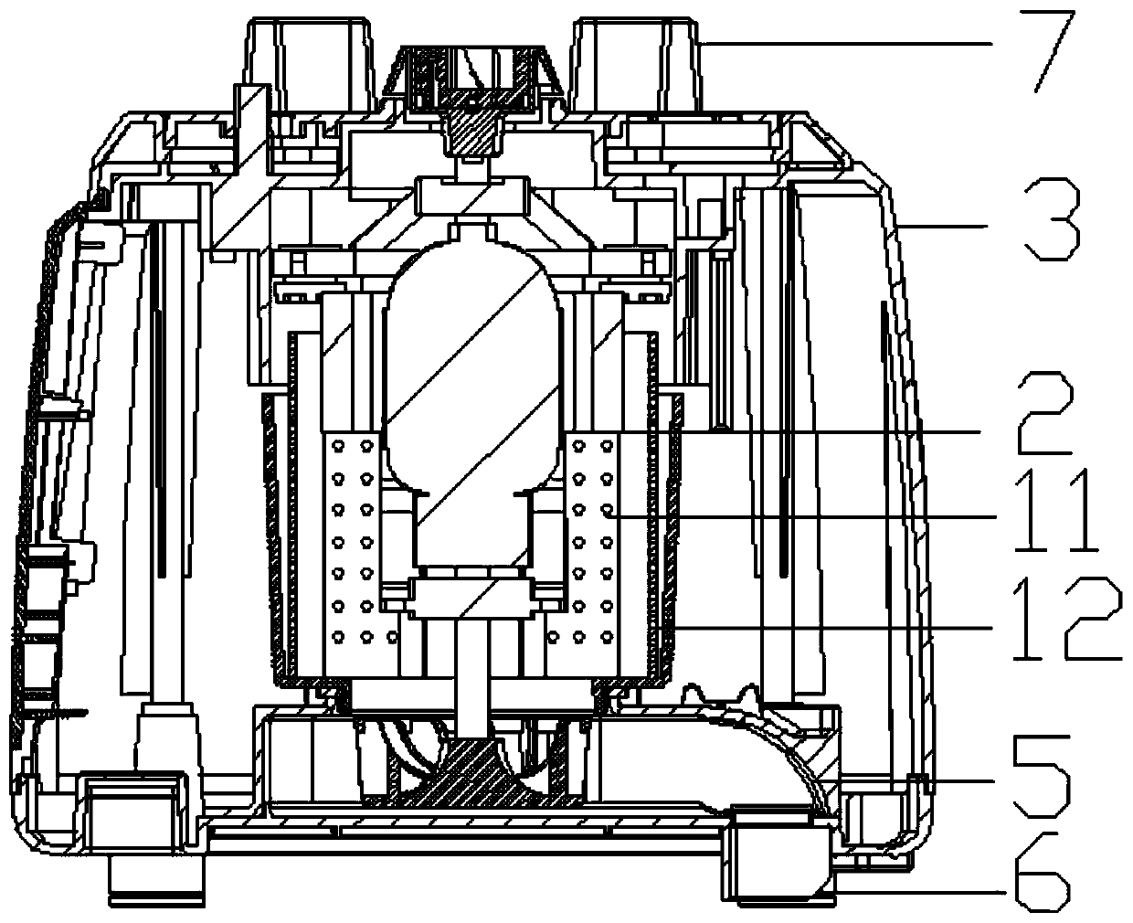 A noise reduction housing and a device with a motor installed therein