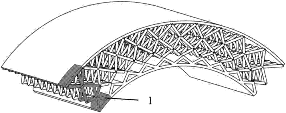 Bearing and thermal protection integrated wing leading edge structure based on micro-truss