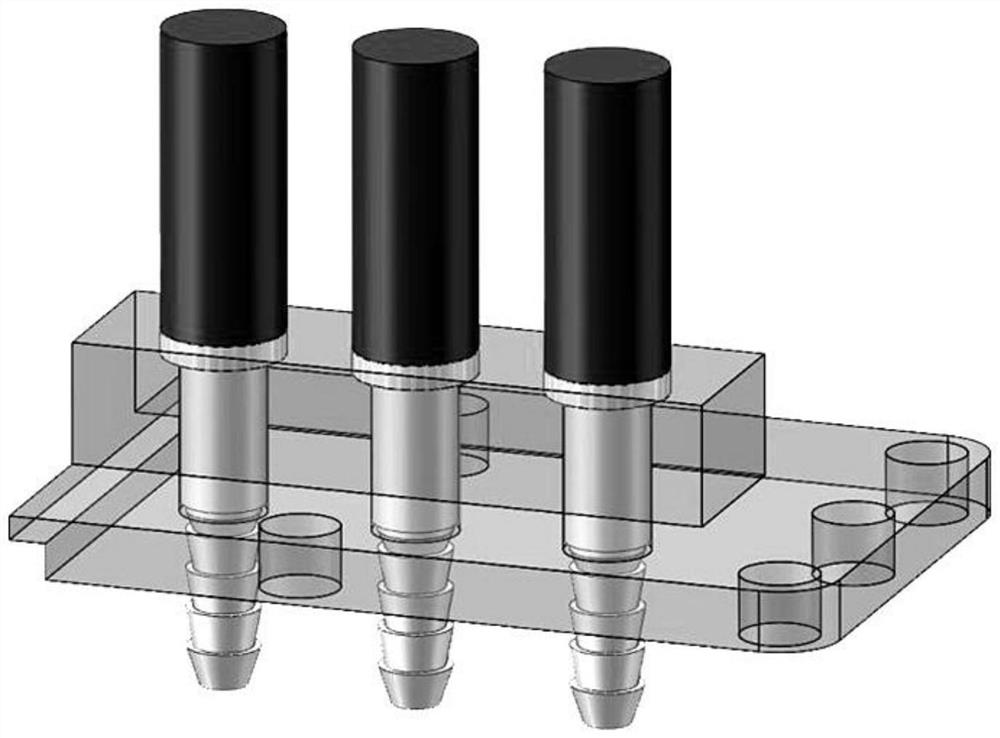 Three-column fuel supply structure for hypersonic vehicle scramjet